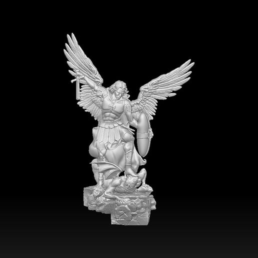 A1.jpg Archangel Michael Bas-Relief 1 3D print model
