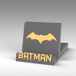 Mini-Cellphone-Stand-BATMAN-4.jpg Batman Logo Cellphone Stand