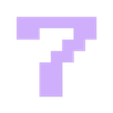 7.stl Fichier STL gratuit Aimants des numéros (police de caractères du jeu)・Modèle pour imprimante 3D à télécharger