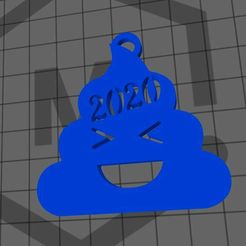 Capture.JPG Archivo STL llavero poop 2020・Plan para descargar y imprimir en 3D, smouf123