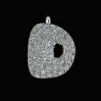 d1.jpg Pendant Alphabets Initial Letters D 3D print model