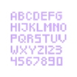 model.obj Alphabet collection -KOMIKA AXIS -FONT NAME LED