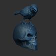 Shop2.jpg Skull with raven eyes closed - hollow inside