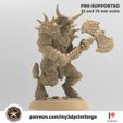 My3Dprintforge-patreon-Minotaur-4.jpg Minotaur with axe 32mm and 75mm pre-supported