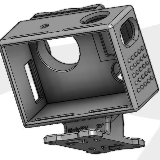 🛸 Soporte para drone FPV para gopro 4・Archivo STL para Impresión