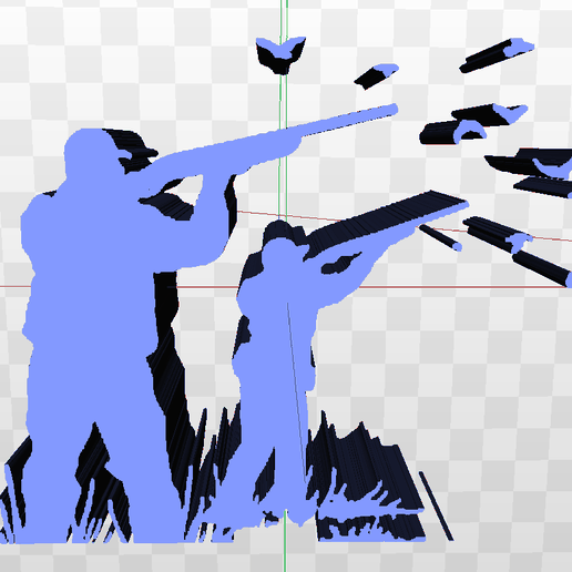 Duck Hunting Men - 3D model önizlemesi