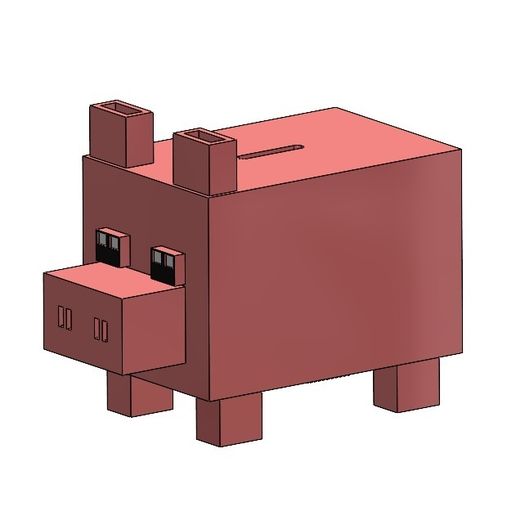 Minecraft-Inspired Piggy Bank – 3D Printable Coin Box