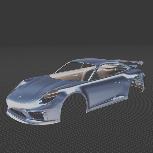 Porsche 911 Carrera S Aerokit 2019 Body Ready for 3D Printing
