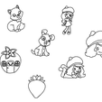 todos1.png Datei STL strawberry shortcake cookie cutters・Design für 3D-Drucker zum herunterladen