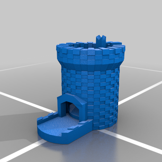 🎲 3d printable dice tower with mini hand powered dice catapult on top