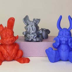 IMG_2243.jpg STL file Easter Bunny Friends: The Bunny Trio・3D print design to download