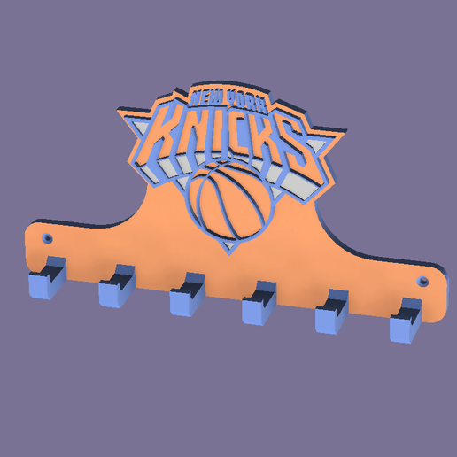 🆕 New York Knicks NBA KEYS HOLDER WALL・ STL File for 3D printing・Cults