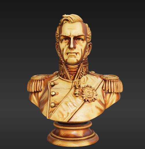 Bust of General José de San Martín - Decorative Figure for 3D Printing