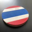 IMG_9716.jpg Free STL file Thailand - Flag Coaster・3D printable model to download