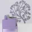 untid.png 3D printable wall decoration natural tree