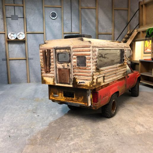 Archivo STL Camper para rc 1/18 Toyota hillux FMS・Diseño para descargar
