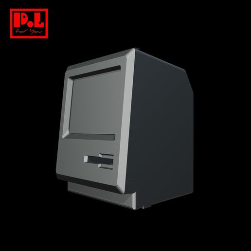 Apple Macintosh 128K　512Kアップグレード機 希少 動作品 🍎 Apple Macintosh 128K 512K (1984)・ STL File for 3D printing・Cults