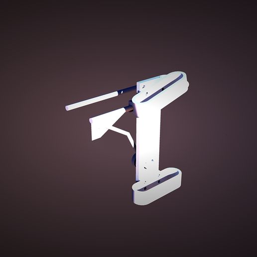 Ski rack for bicycle 3D model