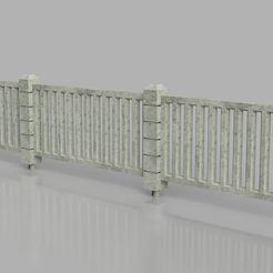 Cloture Triple.jpg Файл STL Модель ограждения HO・Модель для загрузки и 3D печати