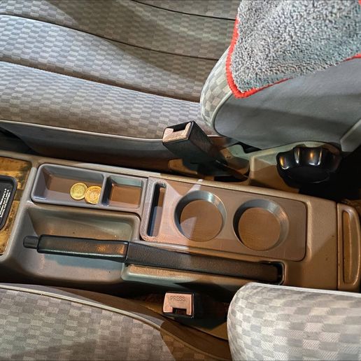 W201 lower center console Cup Holder