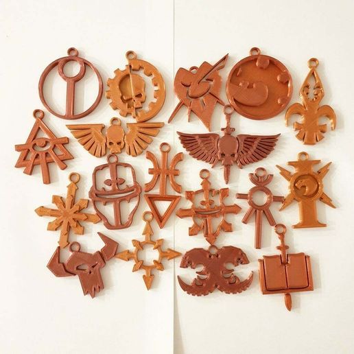 Warhammer 40K Keychains (18 factions) 3D model