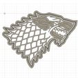 GOT_Stark-1.jpg Game Of Thrones Stark House Cookie and Fondant Cutter with Embosser