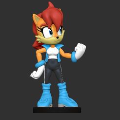 1sm.jpg 3D file Sally Acorn from Sonic the Hedgehog 3D print model・3D printer design to download