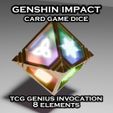 0.2.jpg Genshin Impact Würfel -- Kartenspiel -- TCG Genius Invokation -- 8 Elemente -- Sliced Print Ready