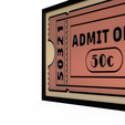 C.png CINEMA TICKET - CLASSIC VINTAGE SIGNS/PLAQUES - MOVIE - WALL ART