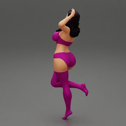 Girl-0006.jpg 3D file Beautiful Girl Stylish Bikini Portrait Posing Sandy Beach 3D Print Model・3D printing model to download, 3DGeshaft
