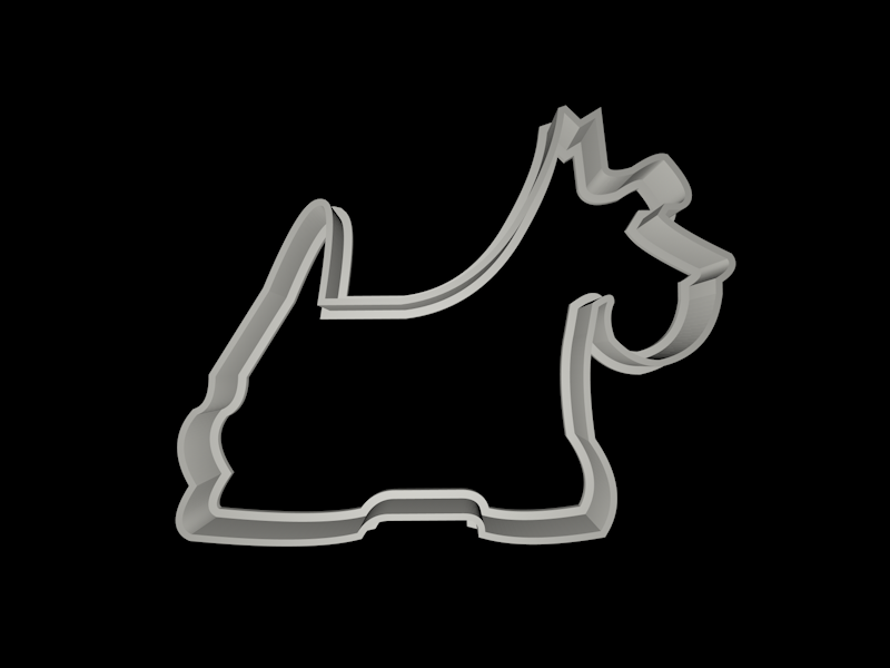 scootie dog.png STL file Dog cookie cutter set・3D print object to download, davidruizo