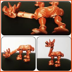 Flexi Print-in-Place llamacornio (llama unicornio)