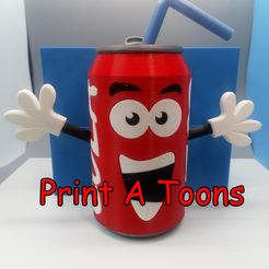 Cola.jpg STL file Sippy Simon - Print A Toons・3D printer design to download