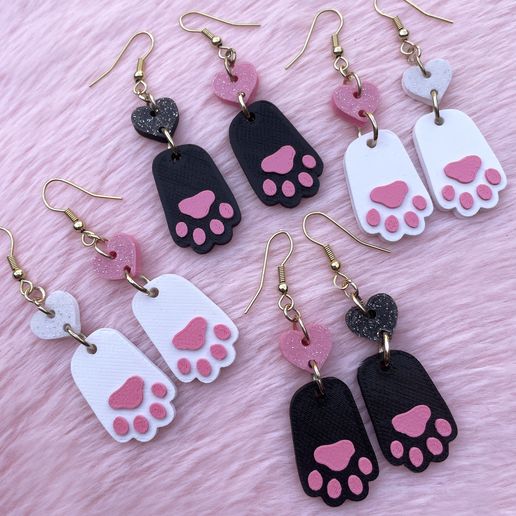 Cat Paw Earrings