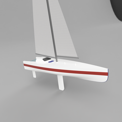 voilier1.png 95cm RC sailboat for 3D printing or drawing
