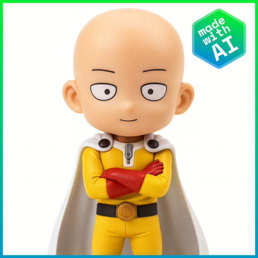 👊 Saitama – Chibi Hero Edition