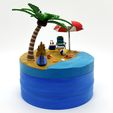 new_beach_box_pic4.jpg STL file Private Island Beach Box Paradise Decoration Container・3D print design to download