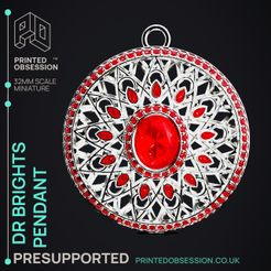 Dr-Brights-Pendant-1.jpg Archivo 3D Colgante Brights - SCP - PRESUPUESTO - Ilustrado y Estadísticas - Escala 32mm・Diseño imprimible en 3D para descargar