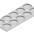 horde-base-tray-40mm-2x5.png 40mm base tray collection (for 3d printing)