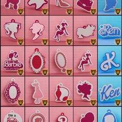 CATALOGO-BARBIE_-2.jpg Archivo STL #2 - X25 MEGAPACK LLAVEROS BARBIE | BARBIE KEYCHAIN・Diseño de impresora 3D para descargar