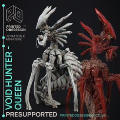 Void-Hunter-Queen-1.jpg Fichier 3D Chasseur du Vide - Reine - Créatures de derrière le voile - PRESUPPORTED - Illustré et Stats - Echelle 32mm・Objet imprimable en 3D à télécharger