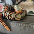 Ball Python Snake articulated toy, print-in-place body, snap-fit head, cute-flexi