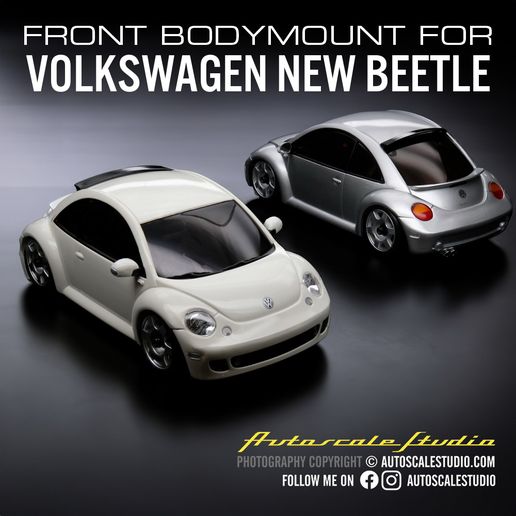 🚗 Mini-Z Body Mount for Volkswagen New Beetle・ STL File for 3D