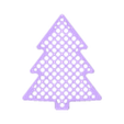 Flat_tree_grid.stl Christmas tree decorations with infill patterns (Pre-made stl files)