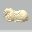 1.png Jade Horse Figurine 3D print model