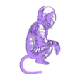 IA Monkey Sad.stl Monkey Astronaut Sad 2D WALL ART