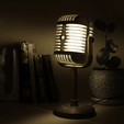 Capture d’écran 2018-05-22 à 11.33.45.png Free STL file Retro microphone lamp・3D printable object to download