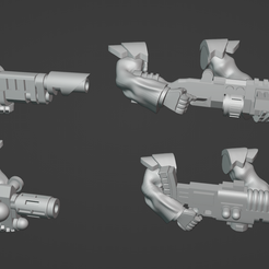 AllGuns.png STL file Martian Weapons For Shock Troopers・3D printing design to download