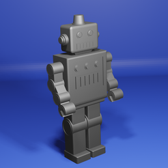 Retro_Robot.png Fichier STL Modèle de robot rétro・Objet imprimable en 3D à télécharger