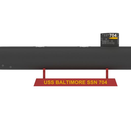 11.jpg Подводная лодка USS BALTIMORE SSN 704 - 1/350 Высокое качество